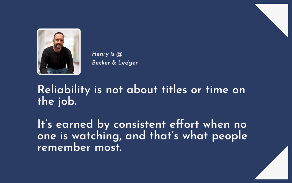 Reliability: The Intangible